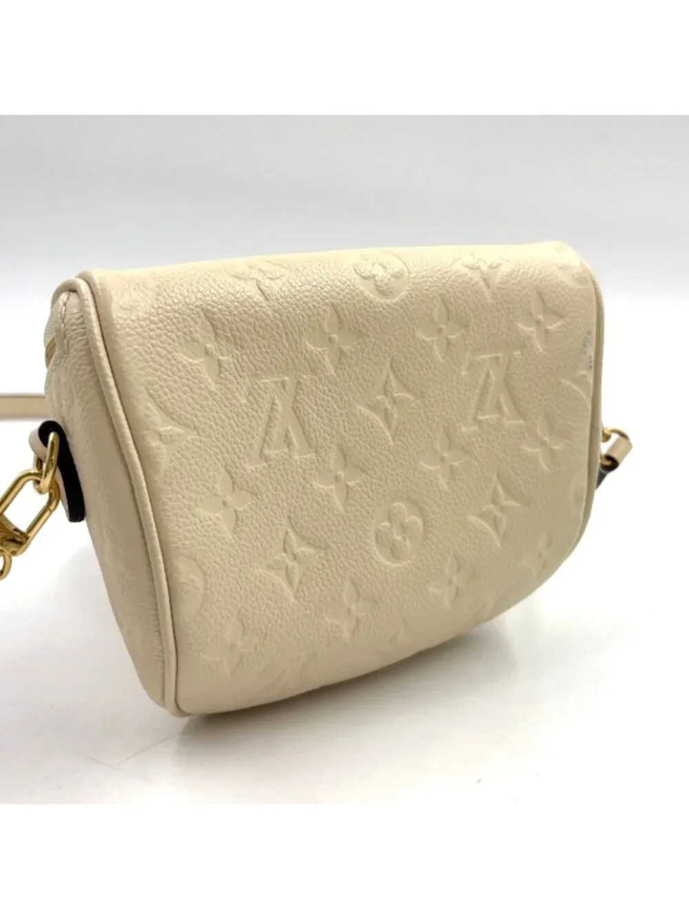 Louis Vuitton Mini Bum Monogram Empreinte Leather Ivory Belt Bag Gold